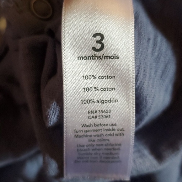 Carter's Baby Romper Blue 3 Months - Picture 5 of 5